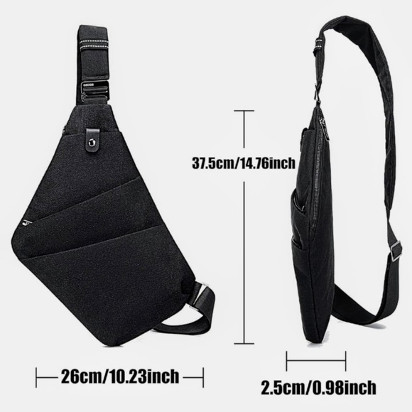 Osoce Anti Theft Waterproof Shoulder Backpack Sling Crossbody Bag Black OS Osoce - Picture 3 of 3